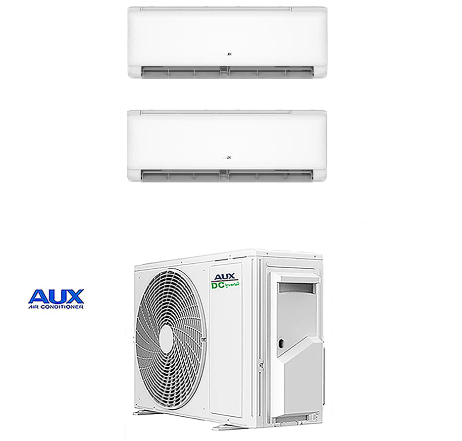 CLIMATIZZATORE DUAL SPLIT  9+12 AUX QC R-32  A++A+ WI-FI INTEGRATO  AM2-H18/4DR3C
